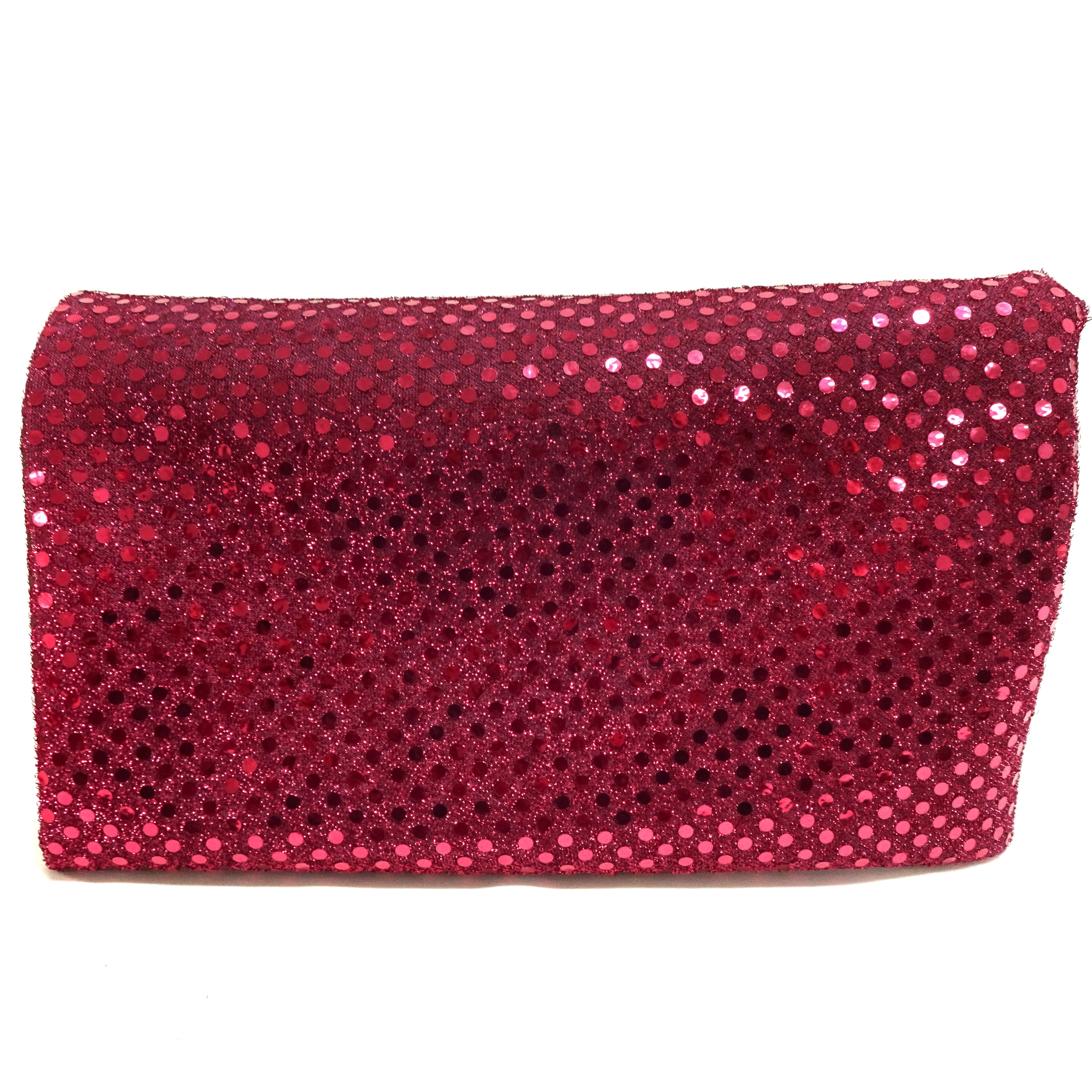 Shason Textile Spangle Sequin Glitter Knit Fabric, Hot Pink
