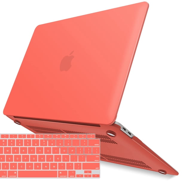 Ibenzer Compatible Con Macbook Air De 13 Pulgadas 2022 2021 2020 M1 A2337 A2179 A1932 Carcasa Rígida De Plástico Con Cubierta De Teclado Para Mac Retina Display Con Touch Id Coral Orange Mma-T13Lcor+1