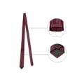 thumbnail image 2 of Conjunto de corbata de color sólido para hombres INSPIRE CHIC, corbata de moño preatado y pañuelo de bolsillo para el Día del Padre, corbatas para bodas y negocios, color rojo vino, talla única, 2 of 7