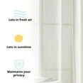 thumbnail image 4 of THD Natalie Faux Linen Semi Sheer Privacy Sun Light Filtering Grommet Window Panels, Pair, 4 of 4
