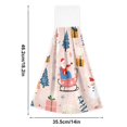 thumbnail image 6 of Yayeee Kitchen Hanging Hand Towels Set of 2 with Loop Bathroom Absorbent Tie Towel, Blue Christmas Santa, 6 of 7