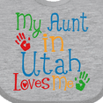 thumbnail image 4 of Inktastic My Aunt in Utah Loves Me Boys or Girls Baby Bib, 4 of 4