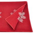 thumbnail image 2 of SARO LIFESTYLE Neve Collection Chemin de Table Design Flocon de Neige, 16 Pouces x 120 Pouces, Rouge, 2 of 2