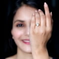 thumbnail image 4 of Rosec Jewels Lab Created Diamond Engagement Ring 2 Carat - Oval Solitaire Ring 7X9 mm (EF-VS Grade Certified), 10K Yellow Gold, US 3.00, 4 of 8