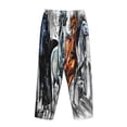 thumbnail image 5 of Naloa Four Running Horses Print Women’s Ultra-Soft Comfy Pajama Lounge Pants with Pockets & Drawstring, 5 of 8