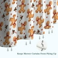 thumbnail image 6 of White Christmas Gingerbread Man Pattern Shower Curtain 36"x72" ,Bathroom Decorative Shower Curtains Set with 12 Hooks,Modern Waterproof Washable Shower Curtain, 6 of 6