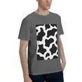 thumbnail image 2 of Bingfone Cow Print Black White Men'S Loose Fit Short-Sleeve Pocket T-Shirt, 2 of 7