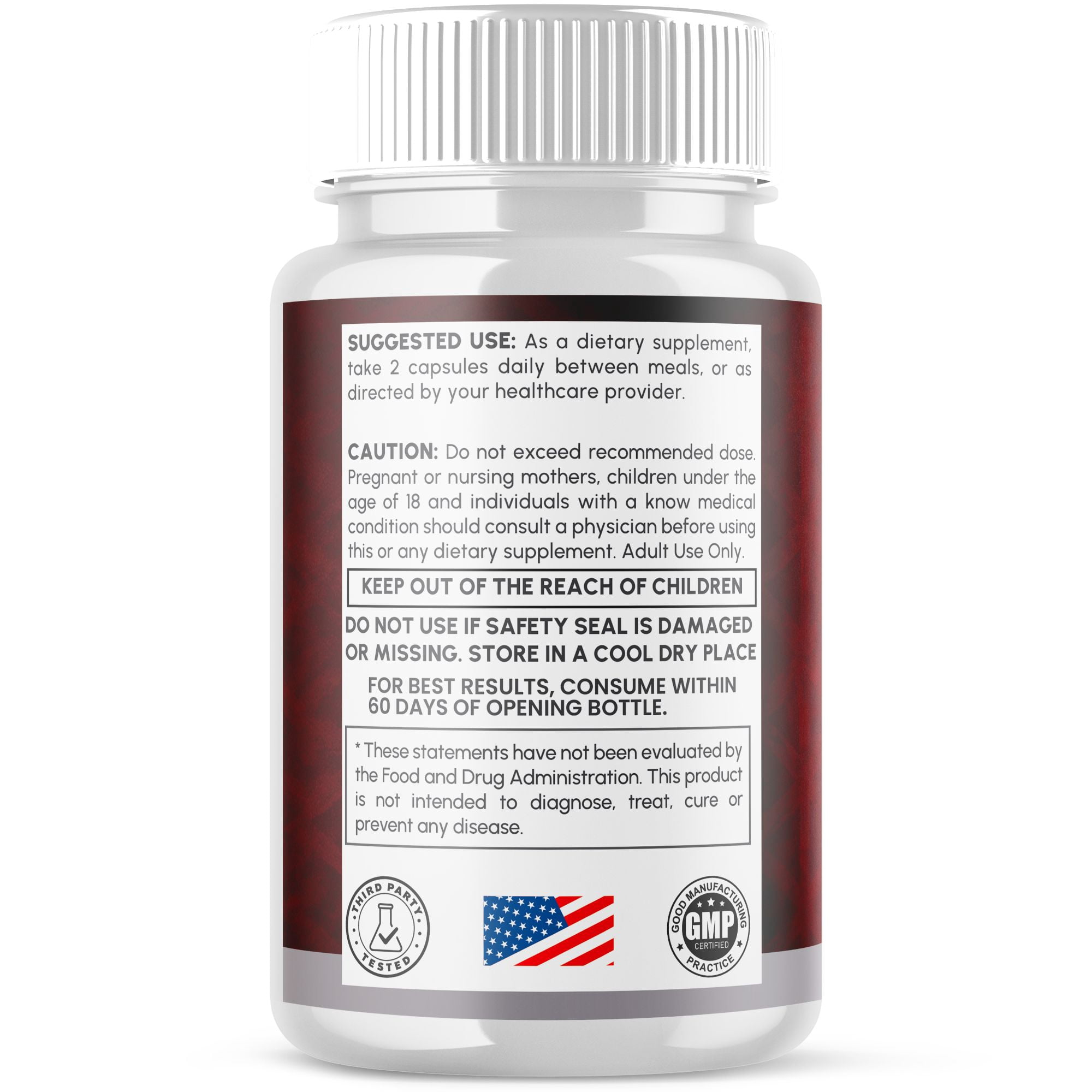 Iron Pure Advanced Formula Pills All Natural Vitamin Supplement IronPure 180 Capsules