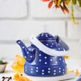 thumbnail image 2 of Burn Protection Enamel Tea Kettle Blue for Household Users 1 Set, 2 of 6