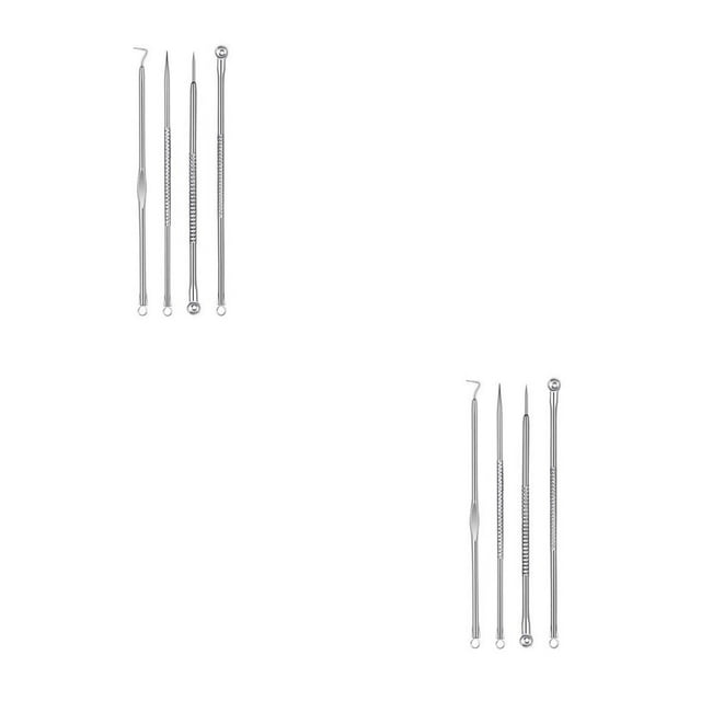Guardoinrt 2020 New 4 Pcs/Set Stainless Steel Acne Blackhead Remover Needles Pimple Spot Comedone Extractor Cleanser Face Clean Tools Silver 2Set