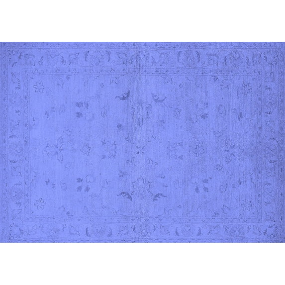 Ahgly Company Indoor Rectangle Oriental Blue Traditional Area Rugs, 7' x 10'