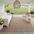 thumbnail image 5 of Safavieh Courtyard Finnian Solid Indoor/Outdoor Area Rug, Natural/Black, 5'3" x 7'7", 5 of 18