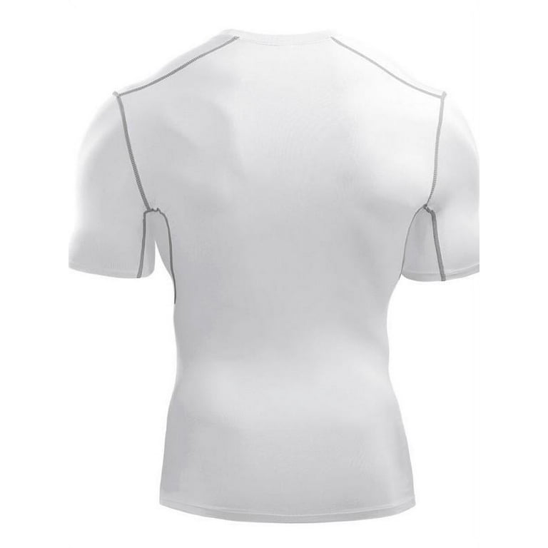 Mens Sports Compression Shirts Short Sleeve Base Layer Tops