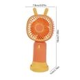 thumbnail image 3 of GOFLIC Mini USB Rechargeable Handheld Fan Portable Small Fan with Base 3 Speeds 300-500mAh Battery for Outdoor Study Summer, 3 of 7