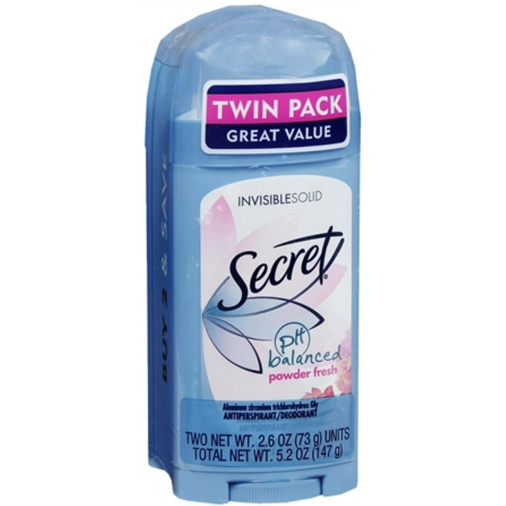 Secret Anti Perspirant Deodorant Invisible Solid Powder Fresh Twin Pack