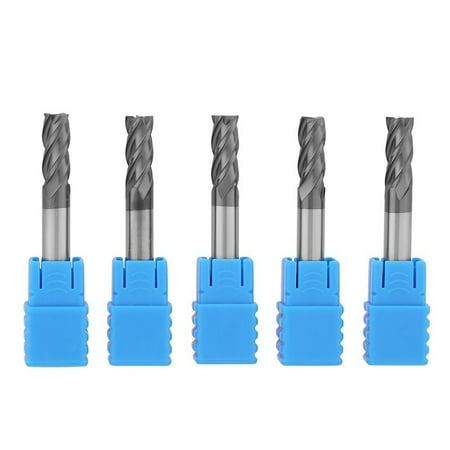 

5Pcs CNC Milling Cutter Carbide End 4 Milling Cutter Tool Kit 6mm Diameter x 50mm Length