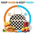 thumbnail image 3 of Insulated Lunch Bag for Men & Women, Reusable Small Cooler Tote for Work, Travel & Picnic, Adult Lunch Box with Compact & Durable,Corduroy Plaid Black, 3 of 7