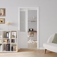 thumbnail image 3 of 36" x 80" Paneled White Sliding Closet Pocket Doors with Installation Hardware Kit & Soft Close, 3 of 9