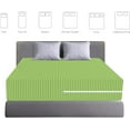 thumbnail image 4 of 100% Egyptian Cotton L Shape Zipper Mattress Cover, 800 TC, 10 Inch Deep Pocket Twin XL Size (39x80), Stripe Sage, 4 of 6