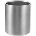 thumbnail image 1 of GOOHOCHY Vaso de acero inoxidable 304 para cepillo de dientes, agua, bebidas, cerveza, ideal para fiestas en casa y viajes (plateado, 300 ml), 1 of 8