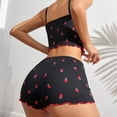 thumbnail image 6 of CONROSES Womens 2 Peice Pajama Sets Casual Strawberry Graphic Sleeveless Camisole Tops Shorts Loungewear Sets Cozy Nightwear Sleepwear, 6 of 7