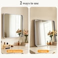 thumbnail image 5 of EDX Bathroom Mirror 28"x 36" Wall Mirror with Rectangular Metal Frame, Silver, 5 of 7