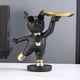 thumbnail image 5 of Bandeja organizadora para guardar llaves de entrada con escultura de perro de resina de escritorio blueskypet C-negro, 5 of 8