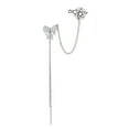 thumbnail image 2 of Fiudx Pendientes de Lazo, Elegante Diseño Largo con Borlas, Acabado Metálico Llamativo, Cómodos para Usar Todo El Día, Regalo Perfecto para Cualquier Ocasión, Ideales para Mujeres de Todas Las Edades, 2 of 3