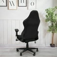 thumbnail image 2 of KBOOK Office Computer Game Chair Cover Jacquard Universal Chair Cover Slipcover (Black, 2 Kits), 2 of 7