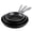 Black, variant on Granitestone 3 Pc Nonstick Frying Pan Set, 8" 10" 12" Frying Pans, Easy Clean Ceramic Frying Pan, Egg Omelet Pan Set, Oven & Dishwasher Safe Skillet, Black