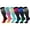 6Pairs Gradient ramp, variant on 8 Pairs Plus Size Compression socks - 20-30mmHg Graduated Knee-High Support Sports, Breathable & Comfortable for Sports, Travel, Circulation for Men & Women (2XL-4XL)