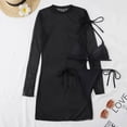 thumbnail image 6 of 2024 3pack Micro Bikini Swimsuit With Long Sleeve Cover Ups Swimwear Women Kimono Bathing Suit Holiday Bikini Set String Biquini, 6 of 7
