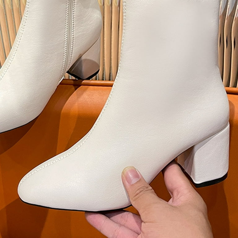 white ankle boots size 5