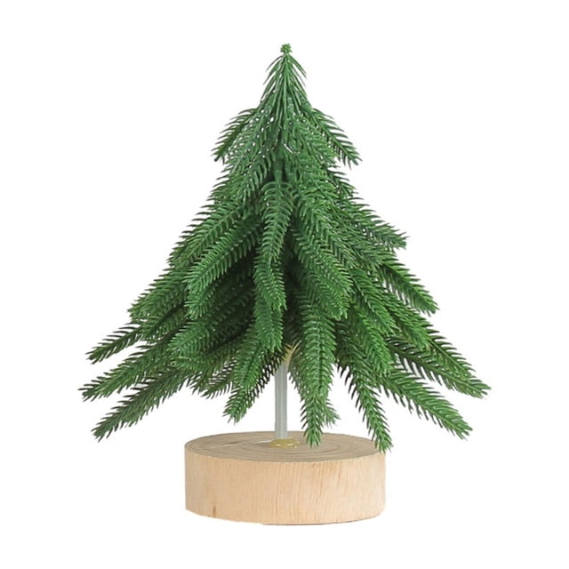 Tabletop Mini Christmas Trees Christmas Trees Mixed Size Miniature Decorative Trees With Wood Base Crafts Trees Faux For Christmas Decorations Home Kitchen Dining Table.