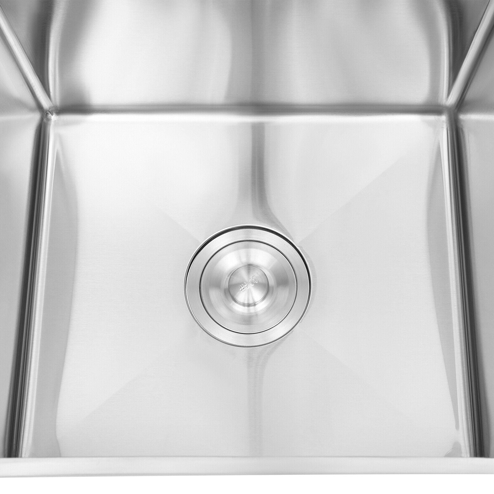 TFCFL Commercial Kitchen Sink Prep Table with Faucet 304 Stainless Steel 1 Compartment Utility Sink with Drainboard