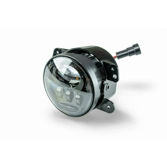 DV8 Offroad Driving/Fog Light BCFLJL-01 Driving/Fog Light; LED Bulb; 5 Watt Cree LED; 4 Inch Round; 30 Watt; Fog Light Beam; OEM Style; Clear Polycarbonate Lens; Black Housing