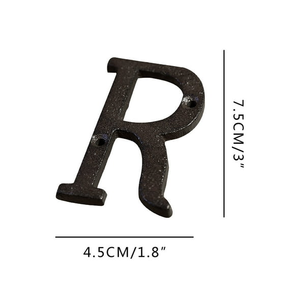 Juego de números y letras de casas de hierro DIY - Estilo industrial antiguo para decoración del hogar, jardín y tienda