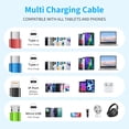 thumbnail image 4 of Cable de carga múltiple USB C de Firsting, 4 en 1, 1,5 m, paquete de 2, 4 of 9