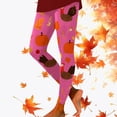 thumbnail image 2 of XJDJHC Womens Thanksgiving Leggings 2024 Turkey Pumpkin Wheat Printed High Waisted Tummy Control Soft Stretchy Yoga Pants, 2 of 5