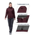 thumbnail image 5 of 33,000ft Women's Softshell Jacket, Fleece Lined Warm Jacket Light Hooded Windproof Coat for Outdoor Hiking, 5 of 6