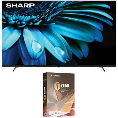 SHARP 4T-C50EL8UR 50 Inch LED 4K Ultra HD Roku TV with an Additional 1 Year Extended Protection (2024)