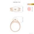 thumbnail image 5 of ANGARA Solitaire Freshwater Cultured Pearl Split Shank Ring in 14K Rose Gold for Women | June Birthstone, Birthday, Anniversary, Jewelry Gift for Women | Pearl Ring, 5 of 9
