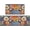 Boho Floral, variant on Farmhouse Kitchen Mats Sets 2 Piece Vintage Style Theme Decor,Absorbent Washable Non-Slip Floor Mat 30" by 17" + 47" by 17",Home