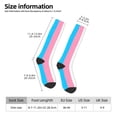 thumbnail image 3 of Transgender Flag Knee High Socks for Women Long Leg Warmers Socks, 3 of 7
