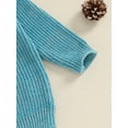 thumbnail image 7 of aturustex Little Girls Boys Solid Basic Cozy Sweaters 0-5T Toddler Baby Long Sleeve Knitted Pullovers Crew Neck Knit Sweatshirts Jumpers Thick Cozy Che Casual Daily Comfy Spring Fall Clothes, 7 of 7
