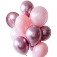 thumbnail image 2 of Globos de fiesta, 100 piezas, 12 pulgadas, metal rosa, cromo, helio, látex brillante, globos gruesos, perfectos para decorar bodas, cumpleaños, baby shower, graduación, Navidad, carnaval. Vhermosa HMYH478, 2 of 4