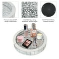thumbnail image 6 of LUVODI Round Silver Mirored Decorative Tray with Crushed Diamond Crystal Vanity Tray Organizer, 6 of 9