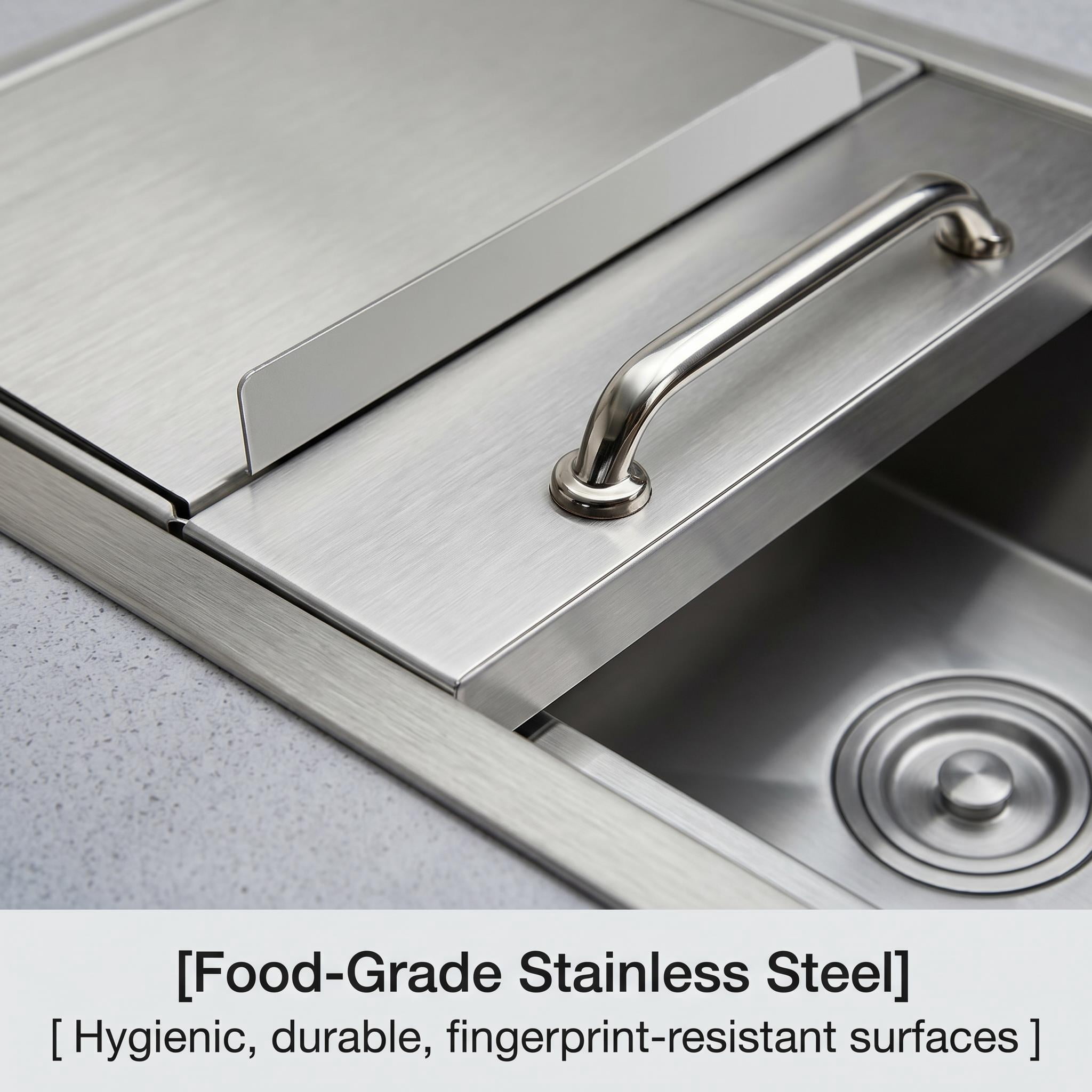 Built In Style Commercial Ice Bin,Drop In Ice Chest With Compact Design,Heavy Duty Stainless Steel And Leak Proof Drain System,Stainless Steel Ice Cooler For Patio Or Kitchen Island