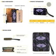 thumbnail image 3 of ZUXONGSY Butterfly Lavender Print Handbag with Practicality Makeup Bag Purse for Women PU Leather Top Handle Satchel Set with Casual Cosmetic Pouch Purse Slim Wallet for Work Dating, 3 of 4