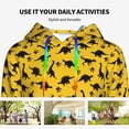 thumbnail image 4 of Lsque Dinosaur Pattern Casual Women's Hoodie,Hooded Sweatshirt with Kangaroo Pocket,Pullover Hoodie with Eye-catching Drawstrings-Medium, 4 of 7